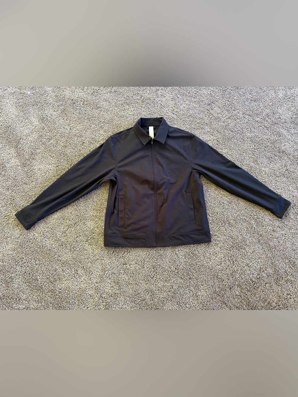 Fabletics The Don Cruiser Jacket Black Full Zip Mens Size M Lightweight Pockets
